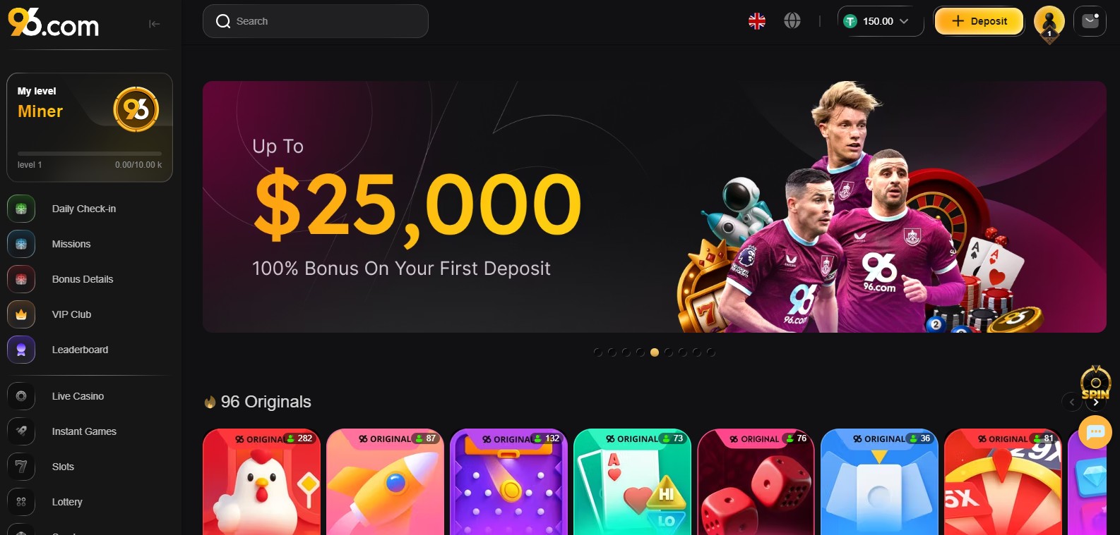 96com Homepage Screenshot